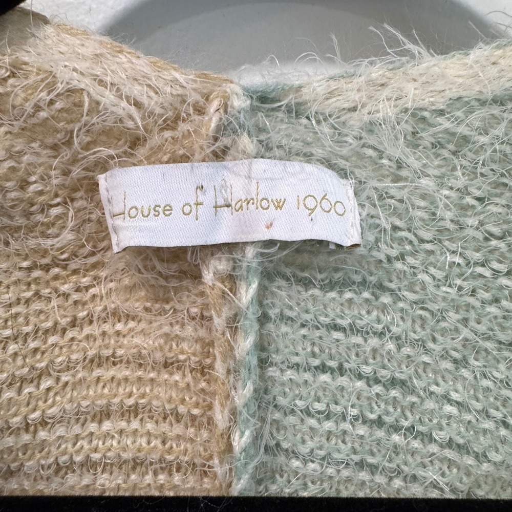 House of Harlow 1960 Striped Colorblock Kimono Cardigan - Picture 2 of 8